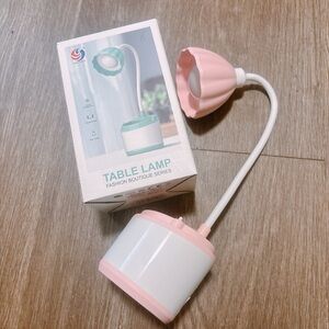 Pink and White Table Lamp
